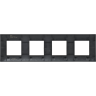 Рамка 4-местная IEK SKANDY SK-F04Bl черный SK-M42-K02