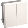 Выключатель двухклавишный IEK ВК1-22-00-П (на 2 модуля) ПРАЙМЕР белый - CKK-40D-VD2-K01